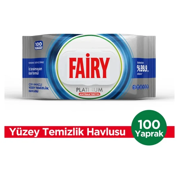Fairy Platinum Antibakteriyel Yüzey Temizlik Havlusu 100 Yaprak - Görsel 5