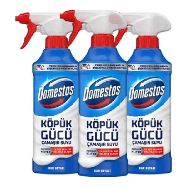 Domestos Köpük Gücü Köpük Çamaşır Suyu Beyaz Sabun 450 ml x3 - Görsel 3