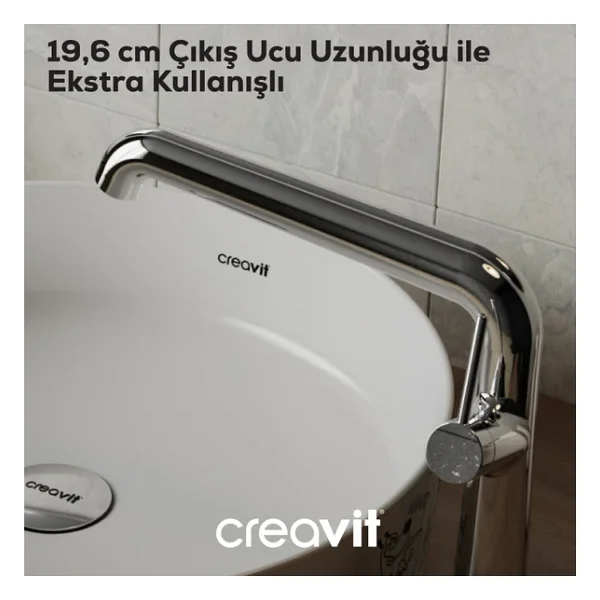 Creavit Flow Mutfak Armatürü - Krom - Görsel 3