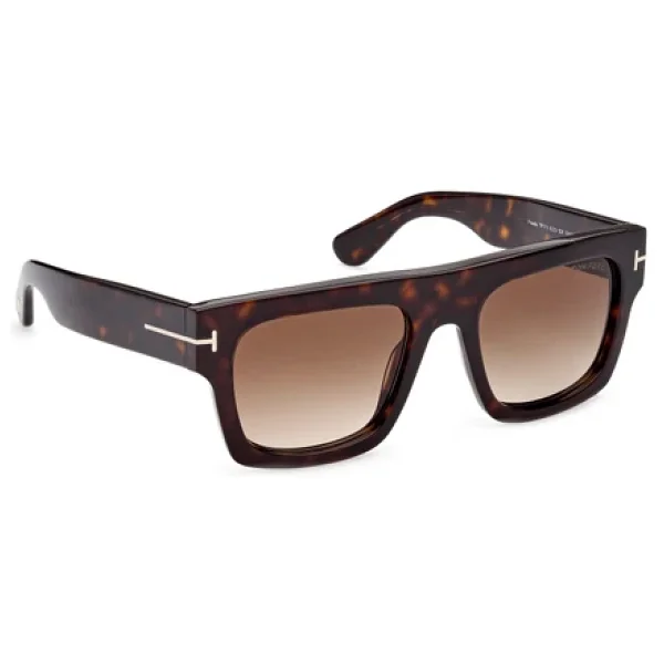 Tom Ford Fausto FT0711 52F Shiny Dark Havana-Brown Erkek Güneş Gözlüğü - Görsel 3