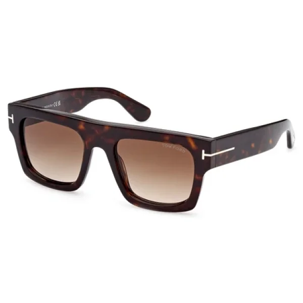 Tom Ford Fausto FT0711 52F Shiny Dark Havana-Brown Erkek Güneş Gözlüğü - Görsel 2