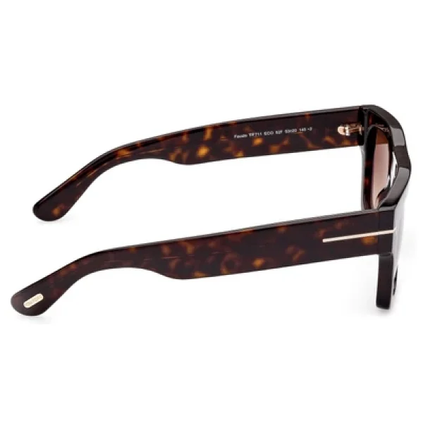 Tom Ford Fausto FT0711 52F Shiny Dark Havana-Brown Erkek Güneş Gözlüğü - Görsel 5