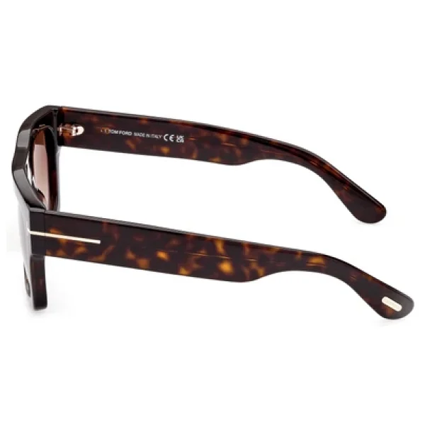 Tom Ford Fausto FT0711 52F Shiny Dark Havana-Brown Erkek Güneş Gözlüğü - Görsel 4
