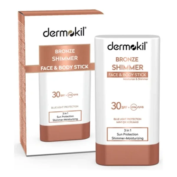 Dermokil Bronze Shimmer 20 gr 30 Faktör Stick Bronzlaştırıcı - Görsel 7