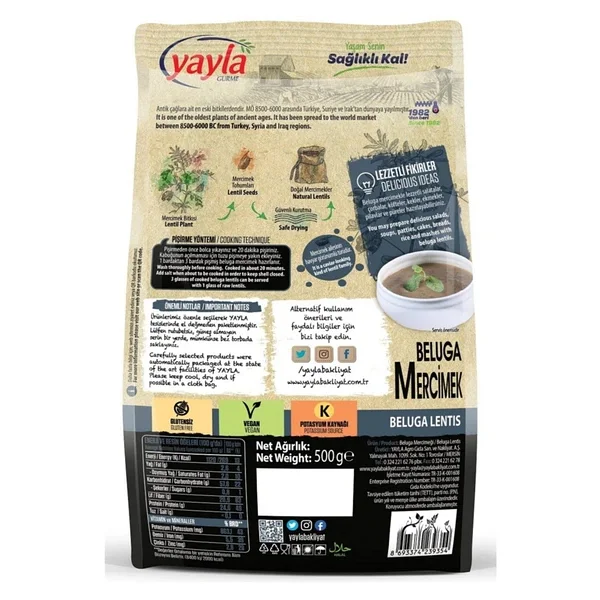 Yayla Gurme Beluga Mercimek 500 gr - Görsel 7