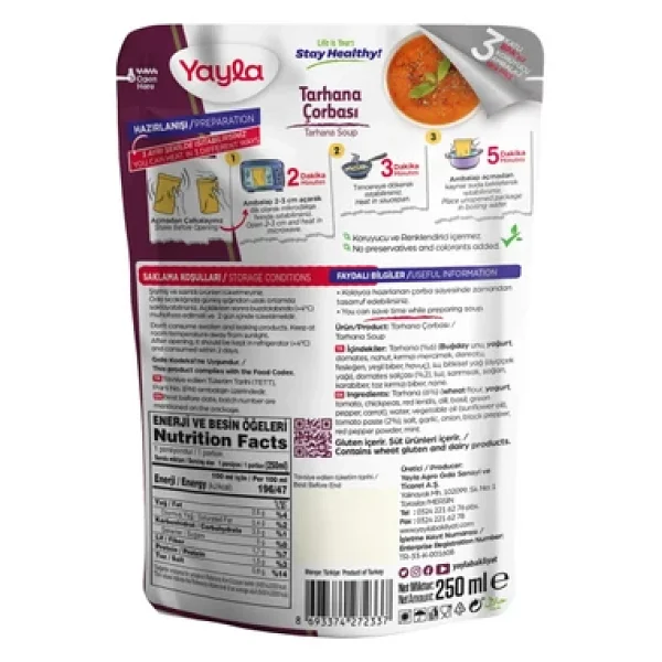 Yayla Hazır Tarhana Çorbası 250 gr - Görsel 5