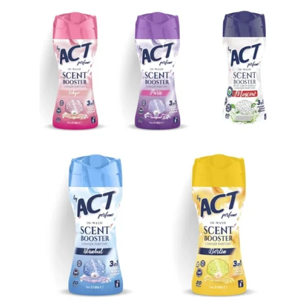BY ACT Çamaşır Parfümü İstanbul-Belin-Tokyo-Paris-Moscow 5x210 gr - Görsel 2