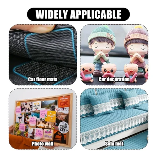 Araç Ev Ofis Çok Amaçlı Kaydırmaz Çift Taraflı Cırt Velcro Bant 16'lı Set 23x70mm Siyah - Görsel 9