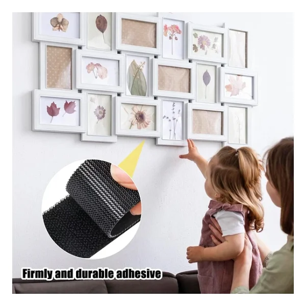 Araç Ev Ofis Çok Amaçlı Kaydırmaz Çift Taraflı Cırt Velcro Bant 16'lı Set 23x70mm Siyah - Görsel 10