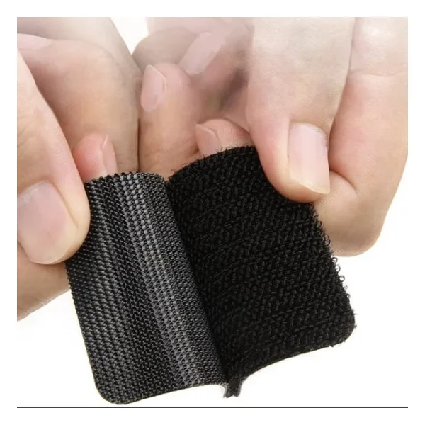 Araç Ev Ofis Çok Amaçlı Kaydırmaz Çift Taraflı Cırt Velcro Bant 16'lı Set 23x70mm Siyah - Görsel 3