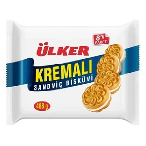 Ülker Kremalı Sandviç Bisküvi 8x61 gr - Görsel 2