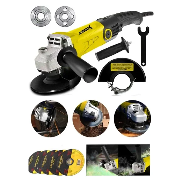 Stilmax 3500W 6 Kademe Devir Ayarlı Spiral Taşlama Makinesi Avuç Içi Taşlama 125MM 5 Ad Taş Hediyeli - Görsel 5