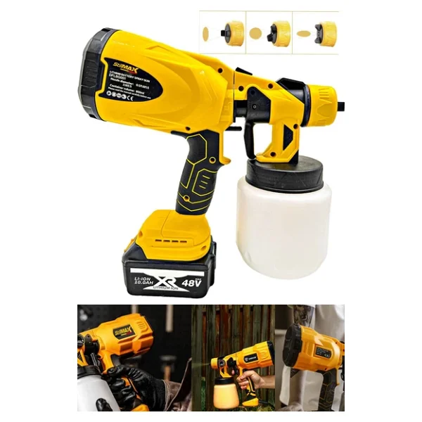 Stilmax 48V 10AH Çift Akülü Boya Ilaç Dezenfektan Püskürtme Makinesi Şarjlı Akülü Sprey Boya Tabancası - Görsel 6