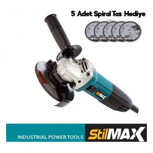 STİLMAX Germany Slim Taşlama Spiral Makinesi 115-125 mm 5 Ad Kesme Taşı 2400 Watt 2 Yıl Garanti - Görsel 4