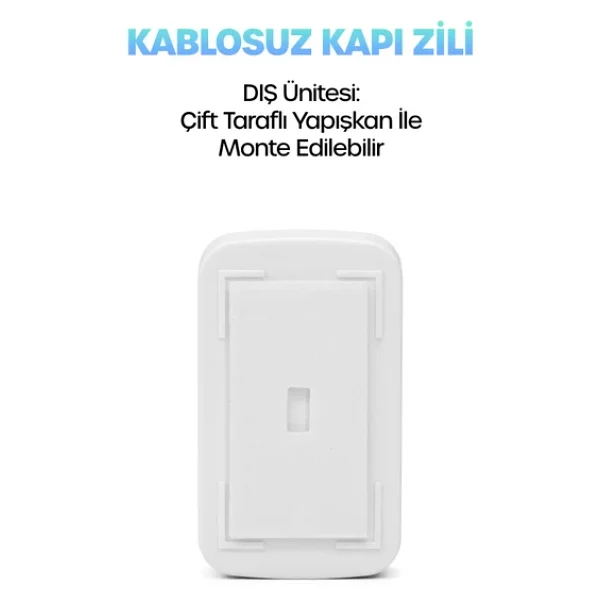 Kablosuz Uzaktan Kumanda Kapı Zili Işıklı Uzun Menzilli Pilli 36 Farklı Melodili Renkli 9426 - Görsel 7