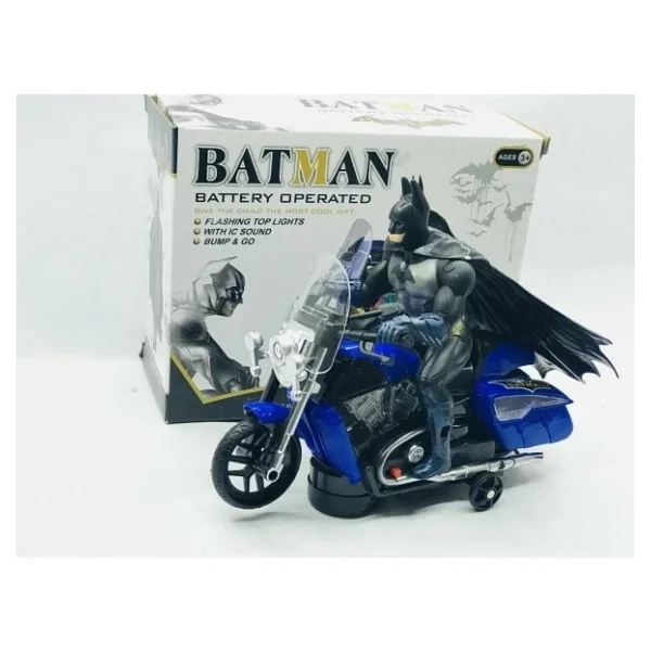 Batman Motor Işıklı Sesli Çarp Dön Oyuncak Motor Süper Kahramanlar - Görsel 2