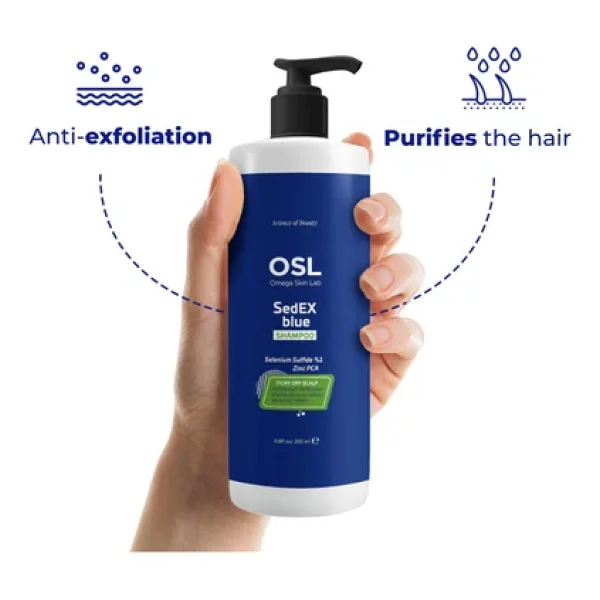OSL Omega Skin Lab Sedex Blue Kepeğe Karşı Sülfatsız Şampuan 200 ml - Görsel 6