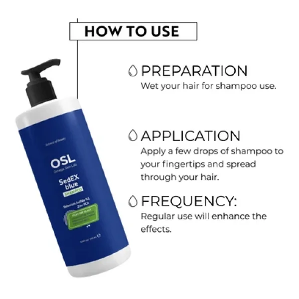 OSL Omega Skin Lab Sedex Blue Kepeğe Karşı Sülfatsız Şampuan 200 ml - Görsel 7