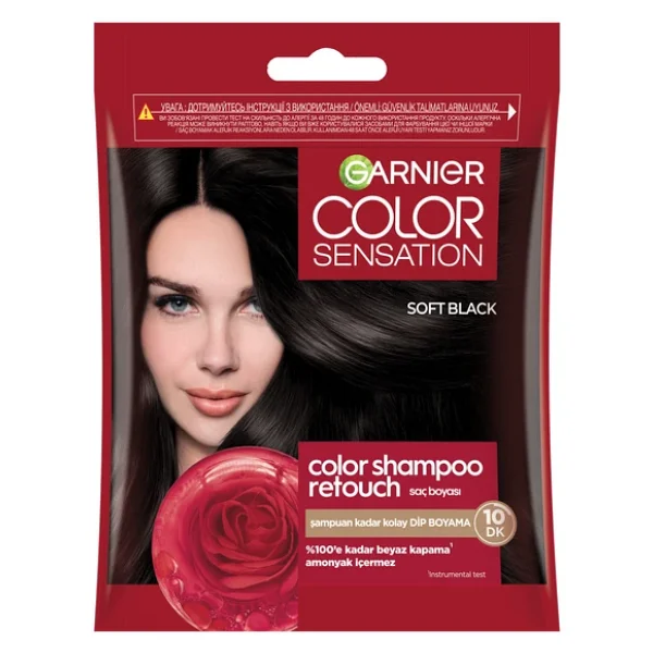 Garnier Color Shampoo Retouch 2.0 Soft Black Saç Boyası - Görsel 2