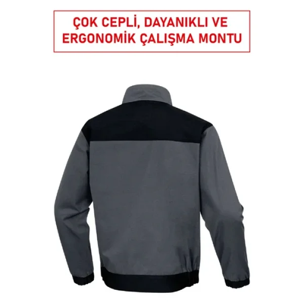 Delta Plus M2ve3 İş Ceketi Harman Kumaş, Çok Cepli, Ergonomik Ve Dayanıklı Çalışma Montu - Görsel 3