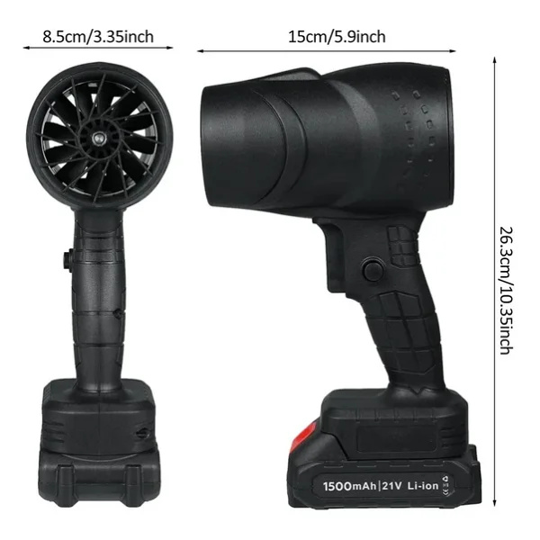 PowerMaster 48V 4000mAh Mini Jet Turbo Hava Üfleyici Fan - Görsel 4