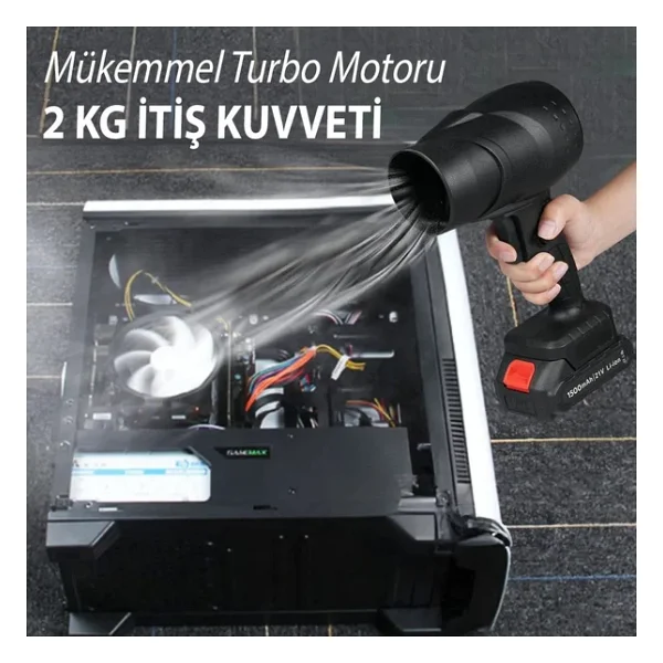 PowerMaster 48V 4000mAh Mini Jet Turbo Hava Üfleyici Fan - Görsel 3