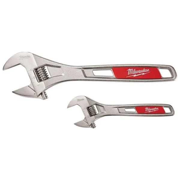 Milwaukee 48227400 150 mm + 250 mm Ağır Hizmet Tipi İngiliz Anahtarı Seti - Görsel 2