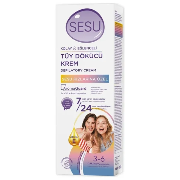 Sesu Tüy Dökücü Krem 100 ml 7 Gün Süren Pürüzsüzlük ve 24 Saat Nemlendirme Özelliği - Görsel 4