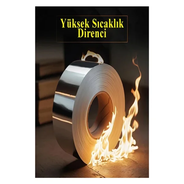 Alüminyum Bant 10 Metre 3 Paket Aliminyum Folyo Yapışkanlı Band Aspiratör Soba Borusu Tamir Sıcaklığa Dayanıklı Yanmaz - Görsel 4