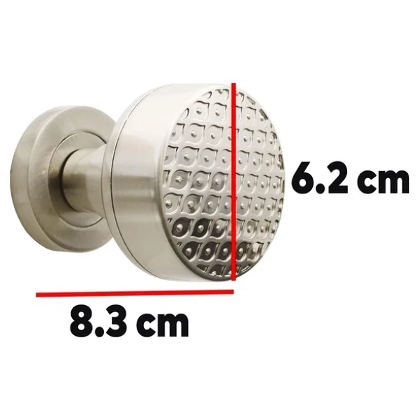 Kapı Tokmağı Topuzu Kolu Metal Tokmak Saten Kapı Kolu Yale Sağa Sola Uygun 1 Takım - Görsel 4