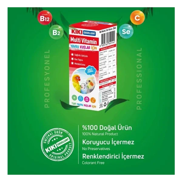 Kiki Excellent 25 ml Kuş Multivitamini - Görsel 6