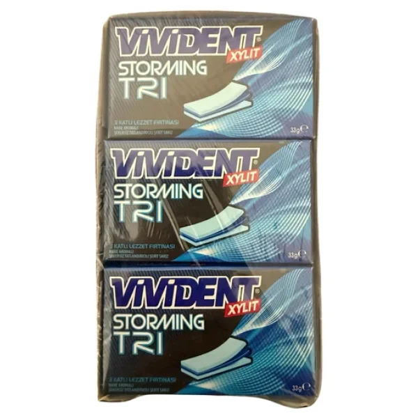 Vivident Storming Nane Aromalı 33 gr 18'li Paket Sakız - Görsel 3