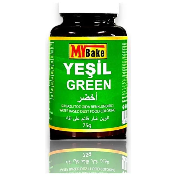 MY BAKE Su Bazlı Toz Gıda Boyası Yeşil 75 gr - Görsel 2