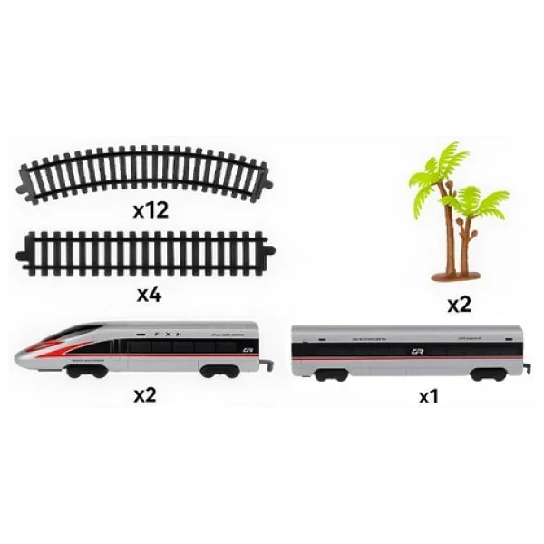 Ctoys Hızlı Tren Seti 1:43 Sesli ve Işıklı 21 Parça 1801A14 - Görsel 2