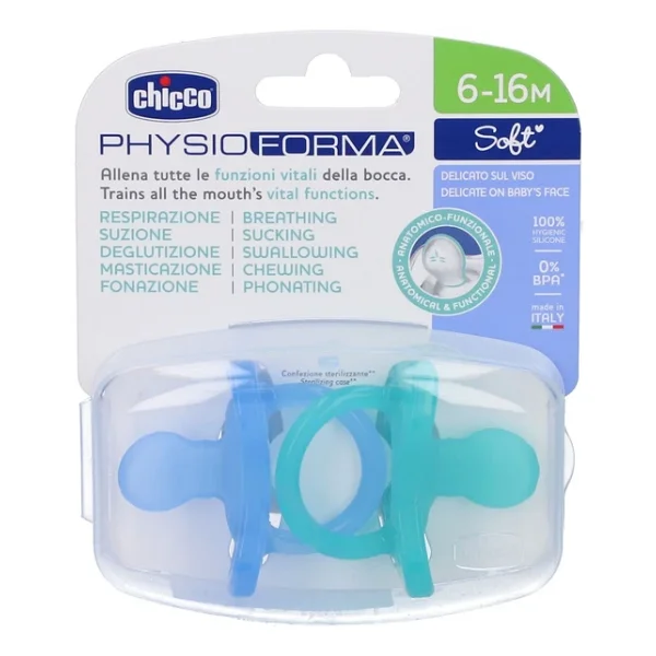Chicco PhysioForma Soft 2'li Silikon Emzik 6-16 Ay Erkek - Görsel 5