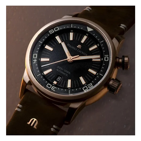 Maurice Lacroix Pontos S Diver ML-PT6248BRZ01330-3 Deri Kordon Erkek Kol Saati - Görsel 2