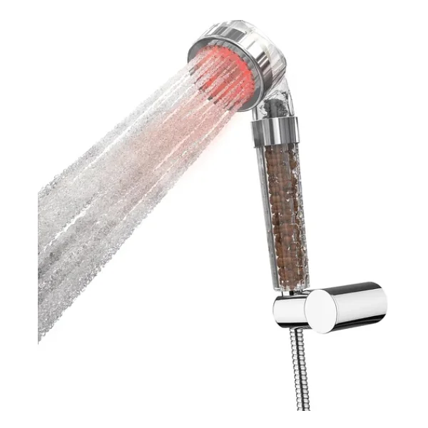 House Pratik Hp51 Isıya Duyarlı Led Işıklı Duş Başlığı Gümüş Gümüş - Görsel 7