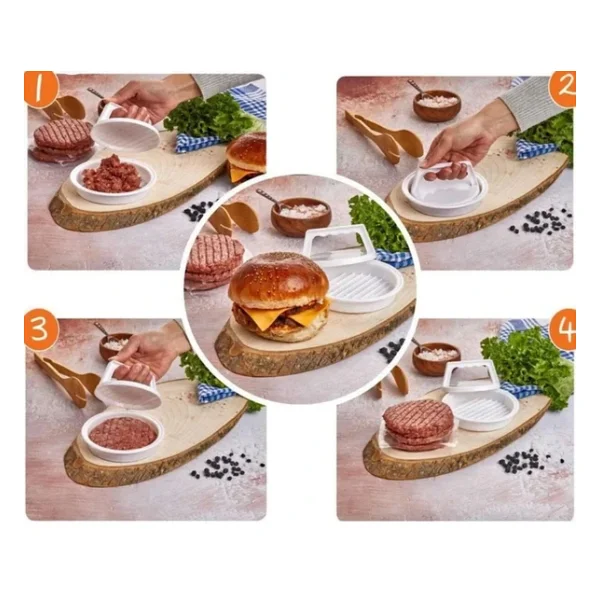 Plastik hamburger&köfte şekillendirici - Görsel 4