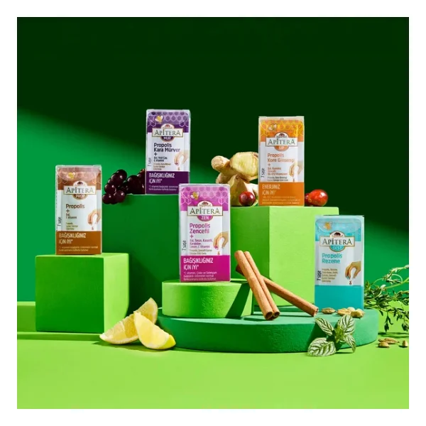 Apitera UP Doğal Bal, B Vitaminleri, Kırmızı Ginseng, Guarana ve Propolis İçeren Takviye Edici 56'lı Saşe - Görsel 8