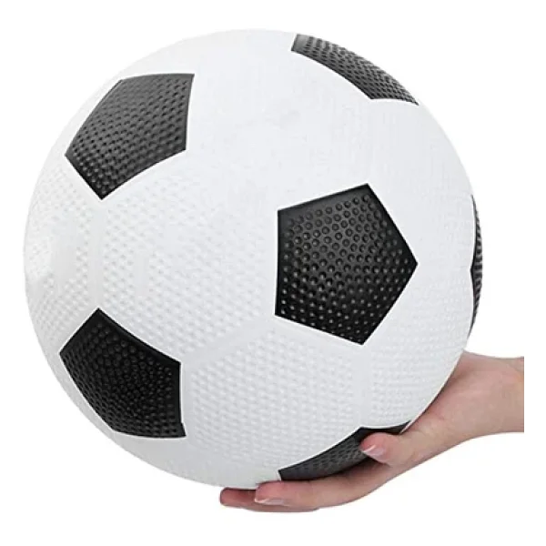 Janva Siyah Beyaz Maç Topu Futbol Topu Kauçuk + Pompa + Şişirme Iğnesi Beyaz - Görsel 2
