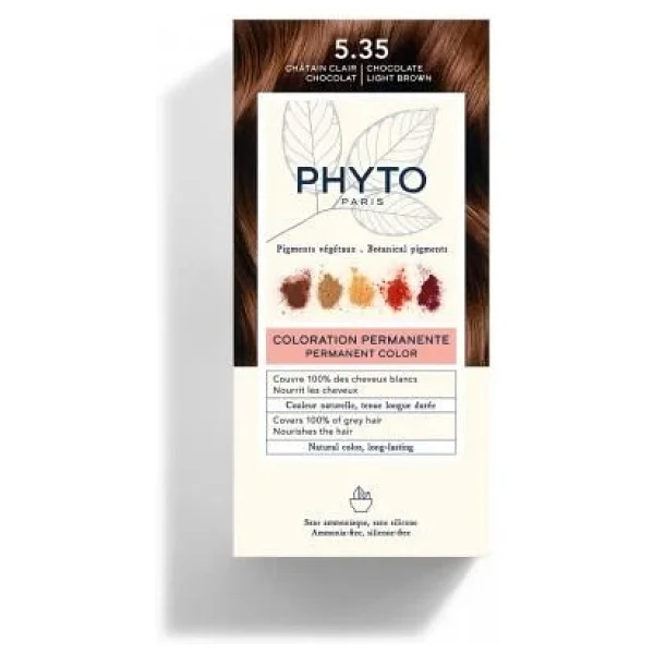 Phyto Coloramonyaksız Kalıcı Doğal Içerikli Bitkisel Saç Boyası 5.35 Açık Kestane Dore Akaju - Görsel 2