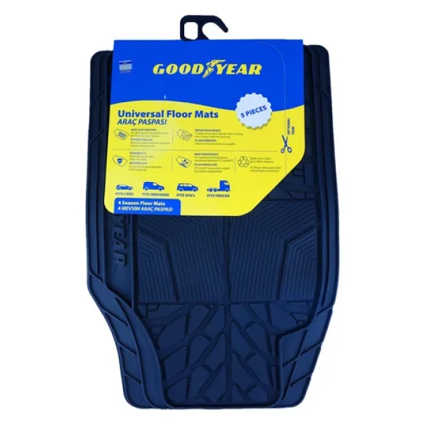 Goodyear Pro PVC Universal Oto Paspas Seti - Tam Koruma, Şık Tasarım - Siyah - Görsel 7