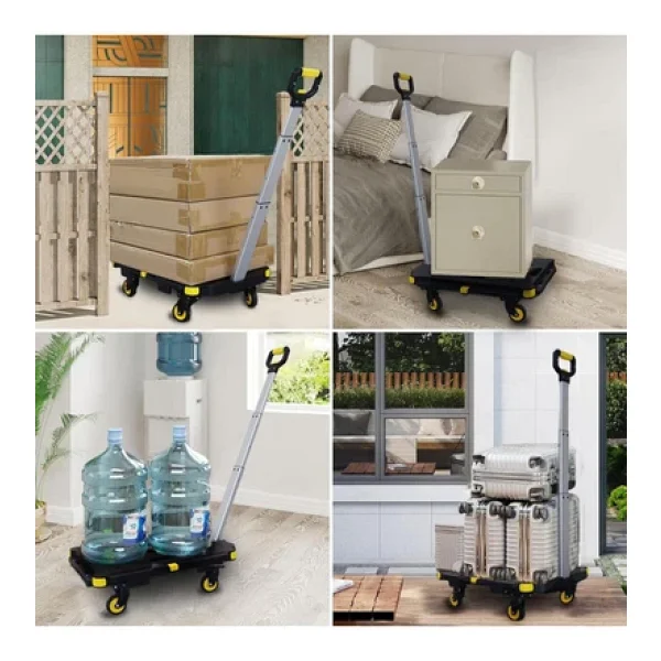 Stanley PC532 137 kg 62x45 cm Dört Tekerli Çekme Kollu Yük ve Paket Taşıma Arabası - Görsel 5