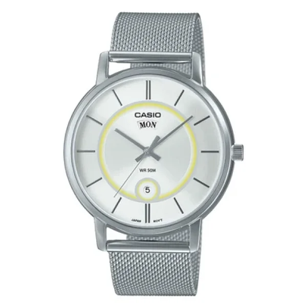 Casio Standart MTP-B120M-7AVDF Hasır Kordon Gümüş Erkek Kol Saati - Görsel 4
