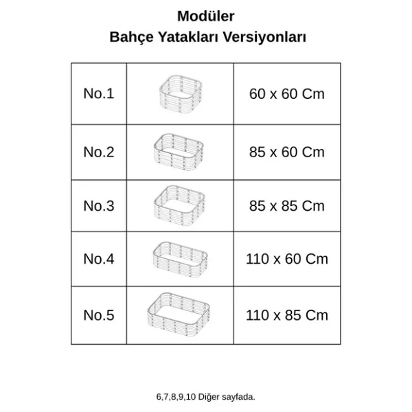 Modüler Yükseltilmiş Bahçe Yatağı Yükseltilmiş Sebze Yatağı No:8 (165X85) Gri - Görsel 8