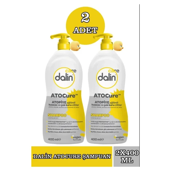 Dalin Atocure 400 ml 2 Adet Saç ve Vücut Şampuanı - Görsel 4