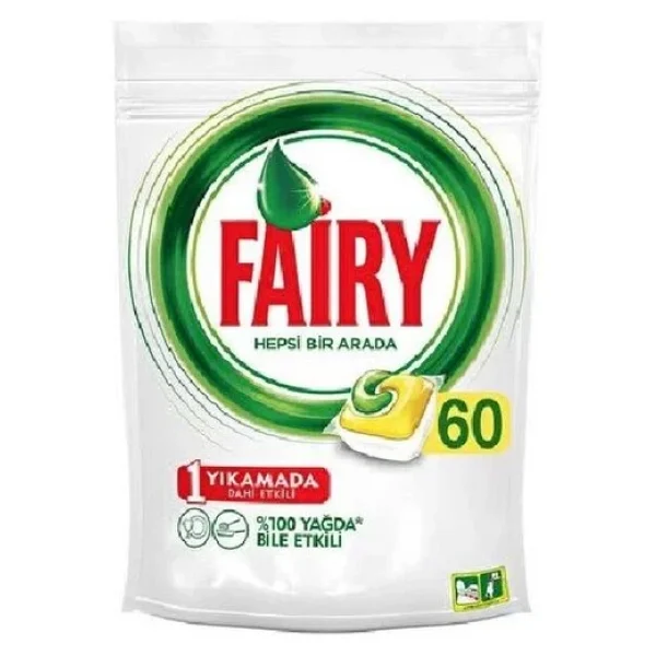 Fairy Hepsi Bir Arada Limon Bulaşık Makinesi Tableti 60'lı - Görsel 2