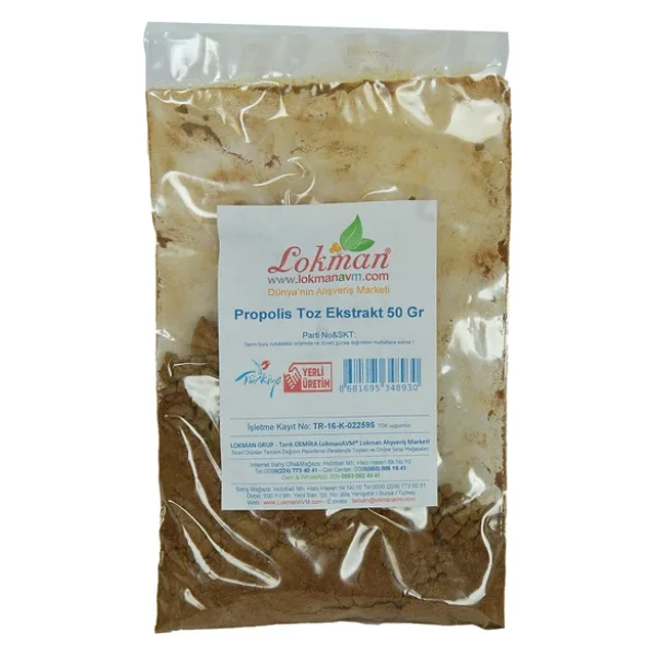 Lokmanavm propolis ekstrakt öğütülmüş toz 50 gr paket - Görsel 6
