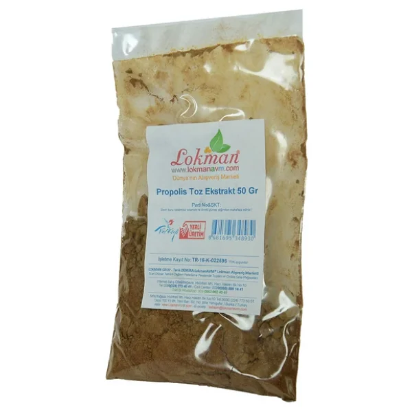 Lokmanavm propolis ekstrakt öğütülmüş toz 50 gr paket - Görsel 7