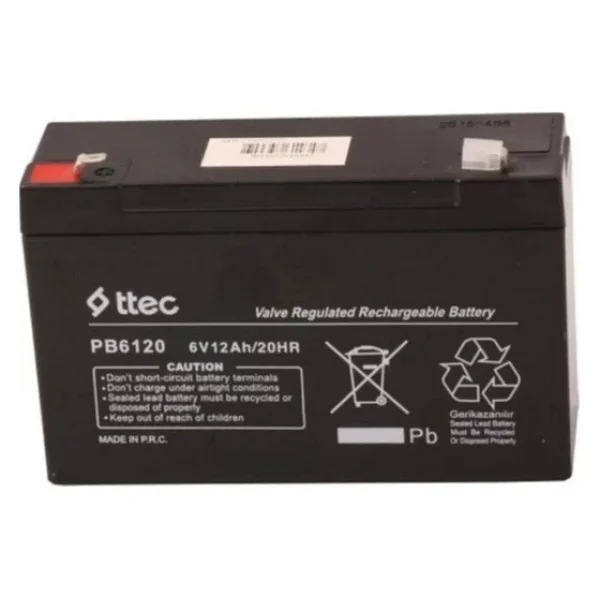 Ttec Smoby Quad Rally Akülü Motor Için Uyumlu - Akü 6V 12AH - 6 Volt 12 Amper Kuru Tip Akü Batarya Pili - Görsel 4